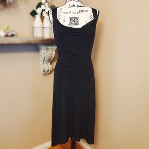 Sexy Drape neck low back cocktail dress